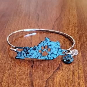 Turquoise Kentucky Paw Print Bracelet
